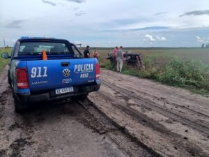 CAMIONETA VOLCADA EN LA SARITA
